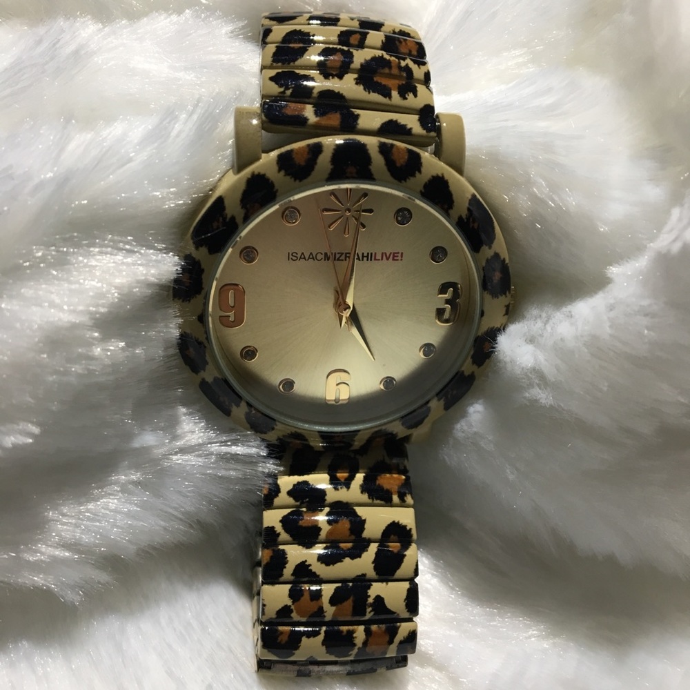 Isaac Mizrahi Leopard Print Shiny Enamel Watch - image 8